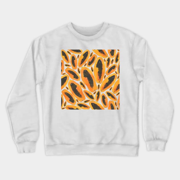 papaya pattern Crewneck Sweatshirt by abahanom